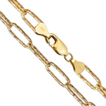 Load image into Gallery viewer, 14K Gold-filled Hammered Paperclip Link Chain Necklace