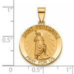 Load image into Gallery viewer, 14K Solid Gold St. Peregrine Medal, Round Patron Saint of Cancer Pendant