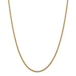 Load image into Gallery viewer, Leslies 14K Yellow Gold 2.5mm Solid Rope Chain Necklace Length 18'' inches