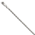 Load image into Gallery viewer, Leslies 14K White Gold 2.5mm Diamond Cut Rope Chain Bracelet Length 7'' inches