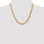 Load image into Gallery viewer, Leslies 14K Yellow Gold 7mm Flat Figaro Chain Necklace Length 20'' inches