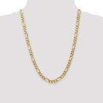 Load image into Gallery viewer, Leslies 14K Yellow Gold 7mm Flat Figaro Chain Necklace Length 20'' inches