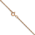 Load image into Gallery viewer, 14k Rose Gold .7 mm Carded Cable Rope Chain length: 16 inches