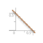 Load image into Gallery viewer, 14k Rose Gold .7 mm Carded Cable Rope Chain length: 16 inches