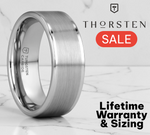 Load image into Gallery viewer, Tungsten Carbide Flat Brush Finish Center Wedding Band Ring - Comfort Fit - 4mm 6mm 8mm 10mm Wide - Style name: AIRES