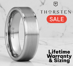 Load image into Gallery viewer, Tungsten Carbide Flat Brush Finish Center Wedding Band Ring - Comfort Fit - 4mm 6mm 8mm 10mm Wide - Style name: AIRES