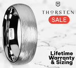 Load image into Gallery viewer, Mens Tungsten Carbide Deep Texture Brush Finish Wedding Ring - Domed Comfort Fit - 6mm 8mm Wide - Style name: BLACKWALD