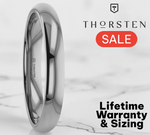 Load image into Gallery viewer, Mens Tungsten Carbide Domed Wedding Ring - Polished Comfort Fit - 2mm 4mm 6mm 7mm 8mm 10mm 12mm Wide - Style name: DOMINUS