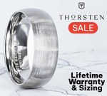 Load image into Gallery viewer, Mens Womens Silver Brushed Finish Wedding Ring - Domed Comfort Fit - 4mm 8mm Wide - Style name: EMPEROR