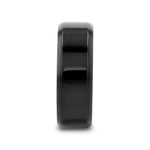 Load image into Gallery viewer, Mens Titanium Black Wedding Ring - Beveled Comfort Fit - 8mm Wide - Style name: EXODUS