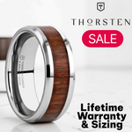 Load image into Gallery viewer, Mens Tungsten Carbide Black Walnut Wood Inlay Wedding Ring - Beveled Comfort Fit - 4mm 6mm 7mm 8mm 10mm 12mm Wide - Style name: HALIFAX