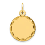 Load image into Gallery viewer, 14K White Gold / 14K Yellow Gold / 925 Sterling Silver / SS Gold Plated - Diamond Cut Round Discs Charm With 13mm to 29mm Sizes
