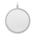Load image into Gallery viewer, 14K White Gold / 14K Yellow Gold / 925 Sterling Silver / SS Gold Plated - Rope Framed Round Discs Charm With Sizes