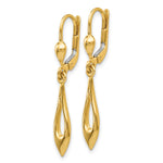 Load image into Gallery viewer, 14K Yellow Gold Polished Dangle Leverback Earrings