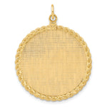 Load image into Gallery viewer, 14K White Gold / 14K Yellow Gold / 925 Sterling Silver / SS Gold Plated - Rope Framed Round Discs Charm With Sizes