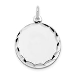 Load image into Gallery viewer, 14K White Gold / 14K Yellow Gold / 925 Sterling Silver / SS Gold Plated - Diamond Cut Round Discs Charm With 13mm to 29mm Sizes