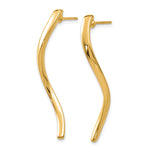 Load image into Gallery viewer, 14K Yellow Gold Long Curled Post Earrings
