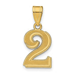 Load image into Gallery viewer, 14K Yellow Gold Polished Etched Number 4 Pendant