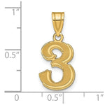 Load image into Gallery viewer, 14K Yellow Gold Polished Etched Number 4 Pendant