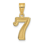 Load image into Gallery viewer, 14K Yellow Gold Polished Etched Number 4 Pendant