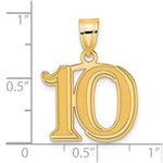 Load image into Gallery viewer, 14K Yellow Gold Polished Etched Number 4 Pendant