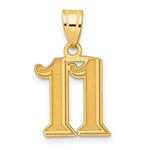 Load image into Gallery viewer, 14K Yellow Gold Polished Etched Number 4 Pendant