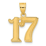 Load image into Gallery viewer, 14K Yellow Gold Polished Etched Number 4 Pendant