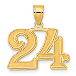 Load image into Gallery viewer, 14K Yellow Gold Polished Etched Number 4 Pendant