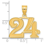 Load image into Gallery viewer, 14K Yellow Gold Polished Etched Number 4 Pendant