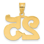 Load image into Gallery viewer, 14K Yellow Gold Polished Etched Number 4 Pendant