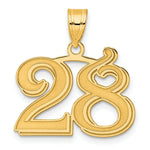 Load image into Gallery viewer, 14K Yellow Gold Polished Etched Number 4 Pendant