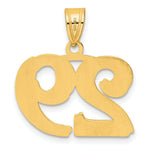 Load image into Gallery viewer, 14K Yellow Gold Polished Etched Number 4 Pendant