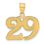 Load image into Gallery viewer, 14K Yellow Gold Polished Etched Number 4 Pendant