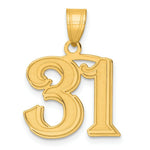 Load image into Gallery viewer, 14K Yellow Gold Polished Etched Number 4 Pendant