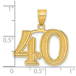 Load image into Gallery viewer, 14K Yellow Gold Polished Etched Number 4 Pendant