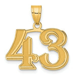 Load image into Gallery viewer, 14K Yellow Gold Polished Etched Number 4 Pendant