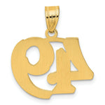 Load image into Gallery viewer, 14K Yellow Gold Polished Etched Number 4 Pendant