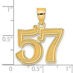 Load image into Gallery viewer, 14K Yellow Gold Polished Etched Number 4 Pendant