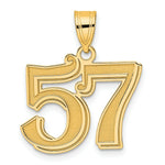 Load image into Gallery viewer, 14K Yellow Gold Polished Etched Number 4 Pendant