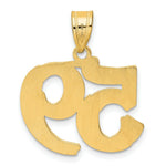 Load image into Gallery viewer, 14K Yellow Gold Polished Etched Number 4 Pendant