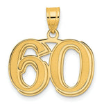 Load image into Gallery viewer, 14K Yellow Gold Polished Etched Number 4 Pendant