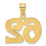 Load image into Gallery viewer, 14K Yellow Gold Polished Etched Number 4 Pendant
