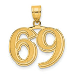 Load image into Gallery viewer, 14K Yellow Gold Polished Etched Number 4 Pendant