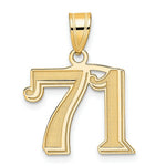 Load image into Gallery viewer, 14K Yellow Gold Polished Etched Number 4 Pendant