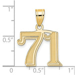 Load image into Gallery viewer, 14K Yellow Gold Polished Etched Number 4 Pendant