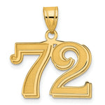 Load image into Gallery viewer, 14K Yellow Gold Polished Etched Number 4 Pendant