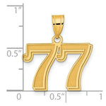 Load image into Gallery viewer, 14K Yellow Gold Polished Etched Number 4 Pendant