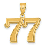 Load image into Gallery viewer, 14K Yellow Gold Polished Etched Number 4 Pendant