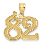 Load image into Gallery viewer, 14K Yellow Gold Polished Etched Number 4 Pendant