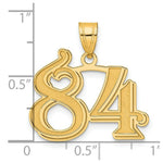 Load image into Gallery viewer, 14K Yellow Gold Polished Etched Number 4 Pendant
